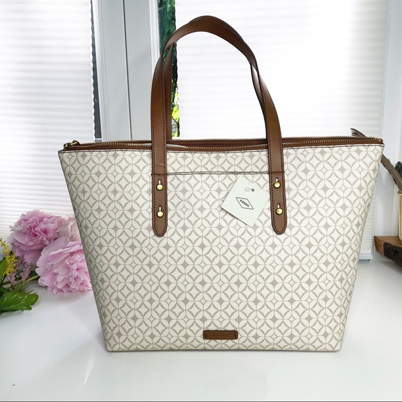 Fossil Handbags - Fossil Jenna Tote in Bone